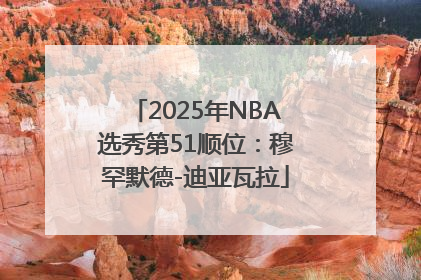 2025年NBA选秀第51顺位：穆罕默德-迪亚瓦拉