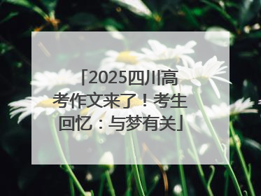 2025四川高考作文来了！考生回忆：与梦有关