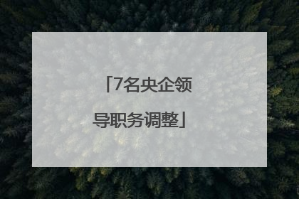 7名央企领导职务调整