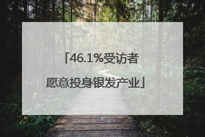 46.1%受访者愿意投身银发产业