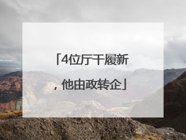 4位厅干履新，他由政转企