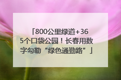 800公里绿道+365个口袋公园！长春用数字勾勒“绿色通勤路”